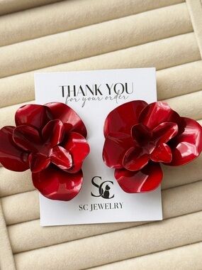 Zara Style RAISED FLOWER EARRINGS New Season